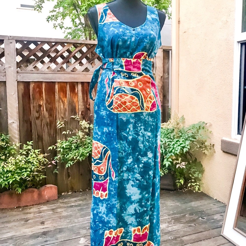 Gorgeous Native Print Two Piece Wrap Skirt Blouse